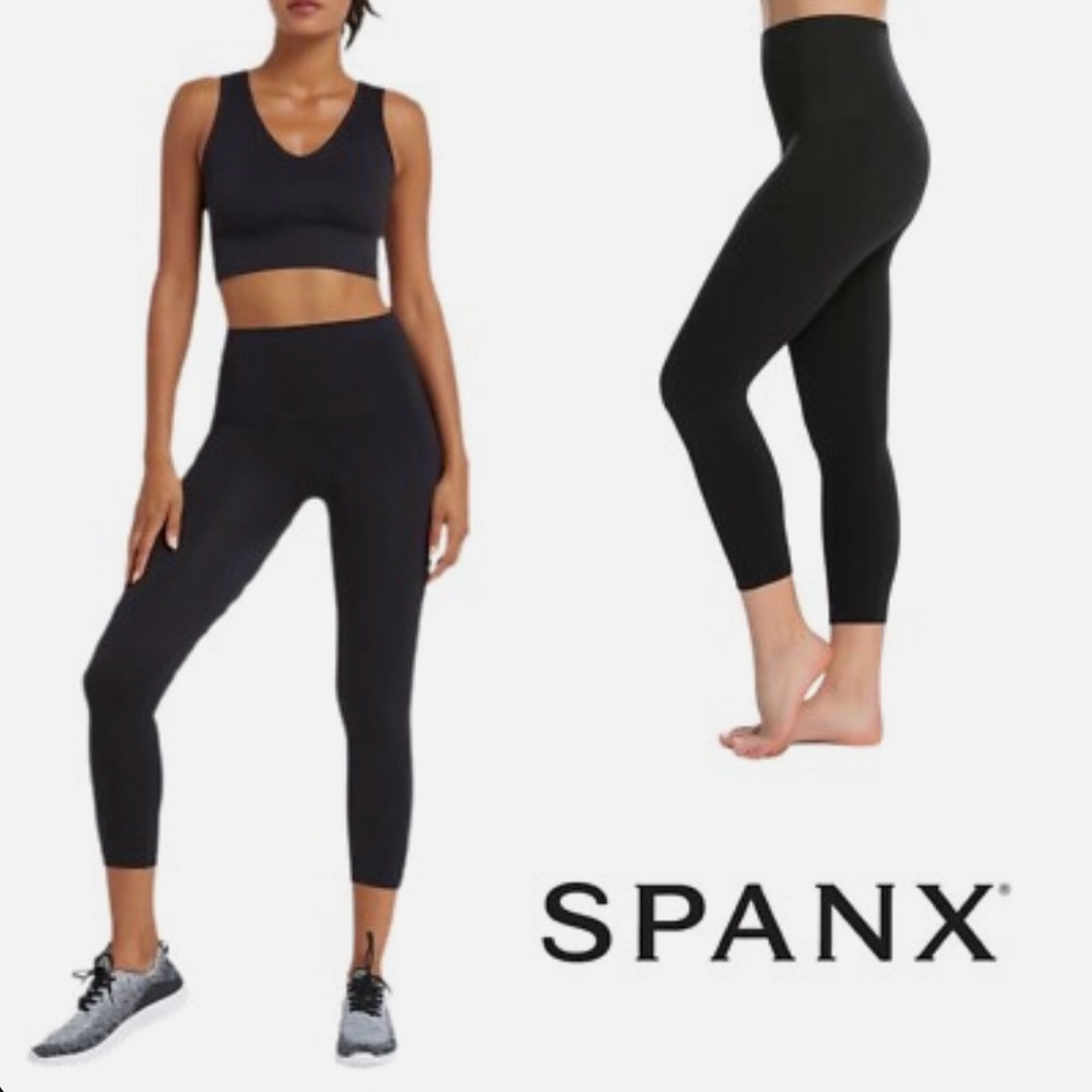 SPANX Classic Black Cropped Lamn Leggings